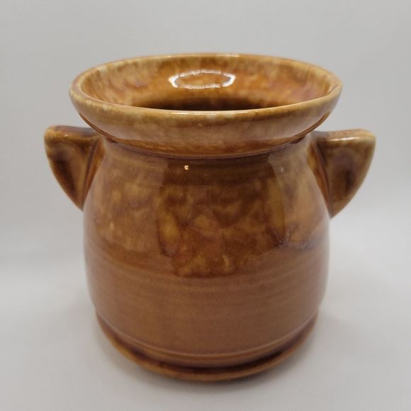 Brush Pottery Honey Crock Jardiniere Brown Drip Glaze Vintage 1976 U.S. - Picture 9 of 9